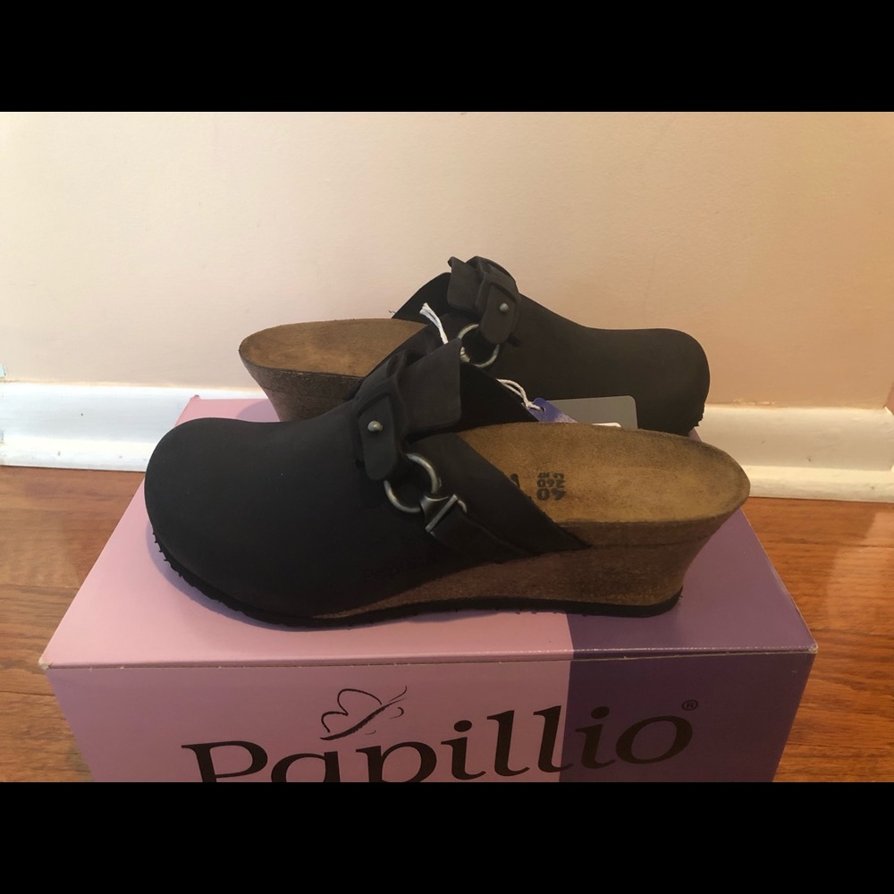Birkenstock Dana Black Oiled Leather Clogs NEW - Picture 2 of 8